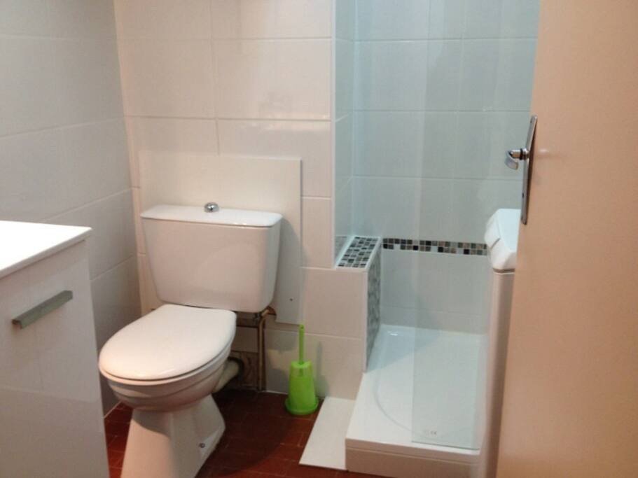Salle d'eau wc . Lave linge