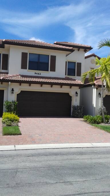 Double garage, wide driveway