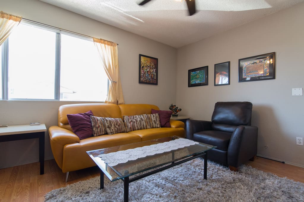 Kick back and relax in your living room hangout space