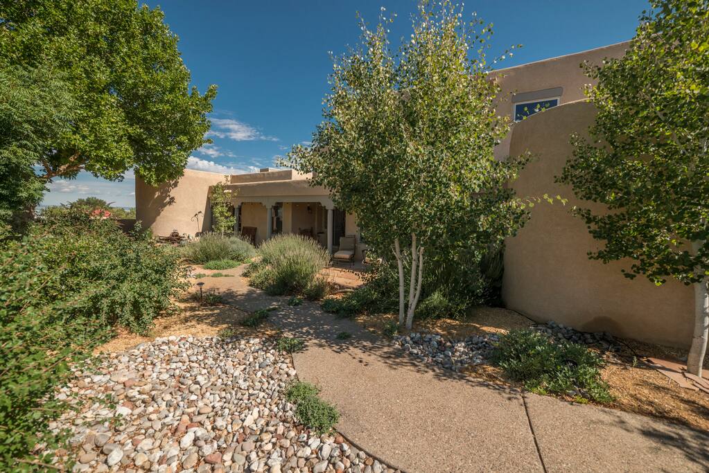 Enclosed front southwest garden area