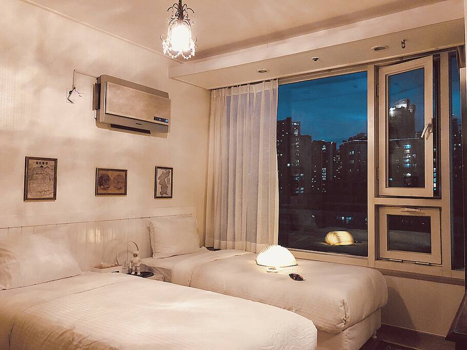 Two single beds