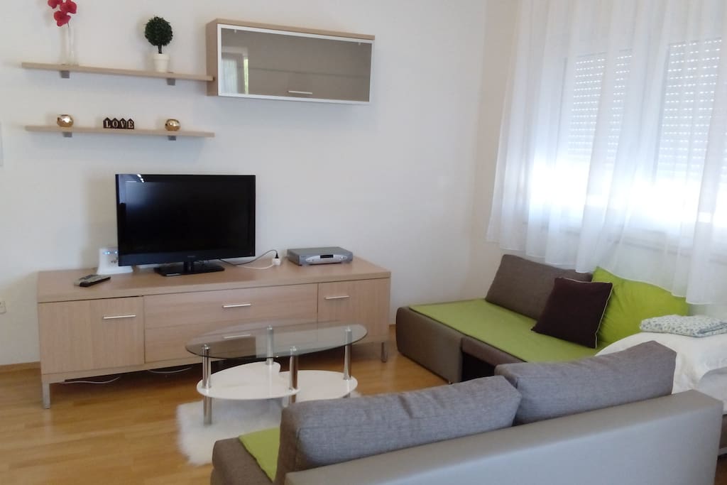 Living room with sofa bed