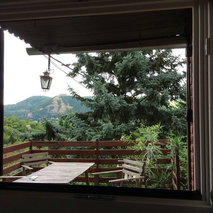 The deck & the view from the kitchen