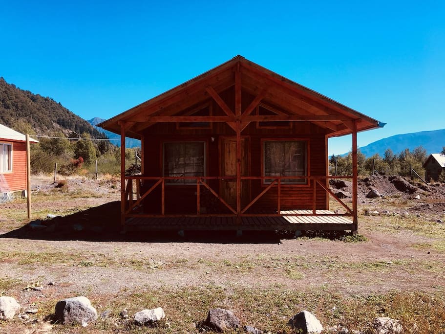 Vista Cabaña para 4 Personas, posee la misma vista al volcán que la para 6 personas