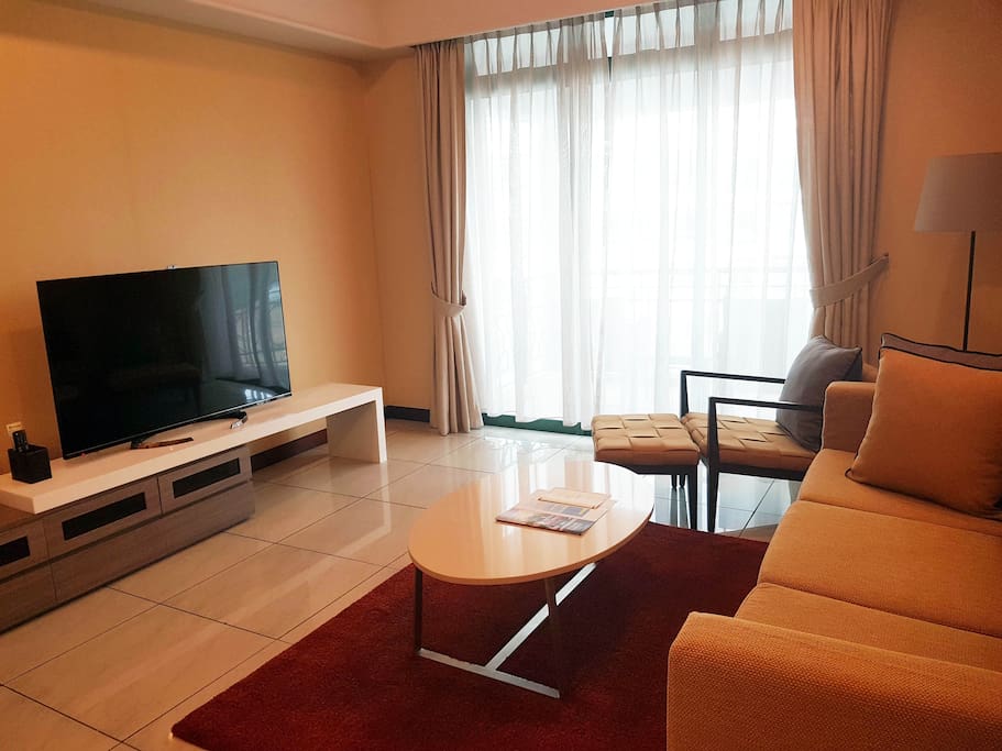 Living room with couch and TV