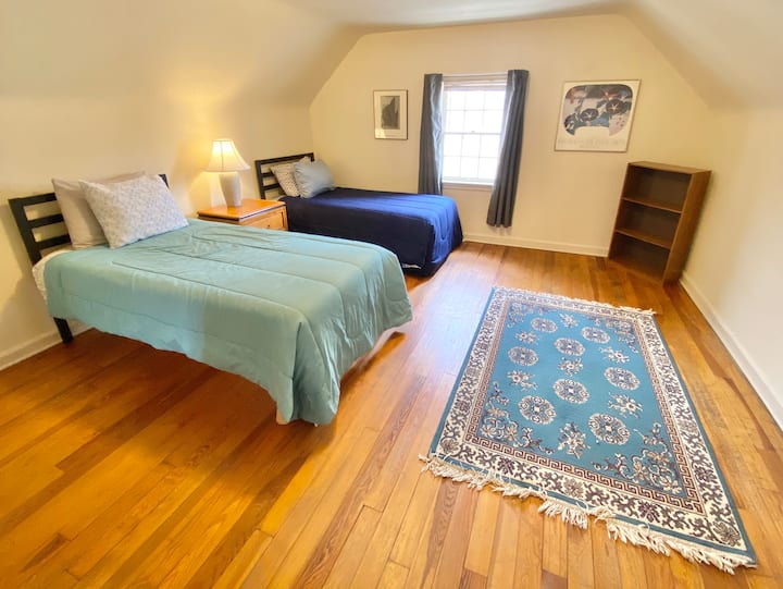 Eneo la kujitegemea lenye vitanda viwili pacha (tulivu zaidi na tulivu)