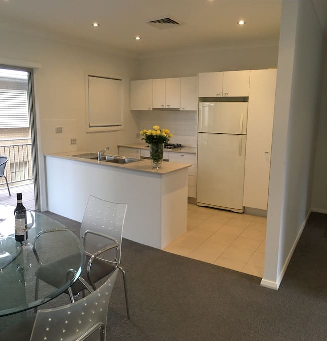 The Kitchen with all new appliances and cutlery and crockery