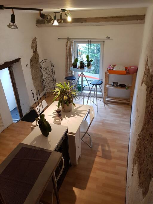 Cuisine vu de l'escalier