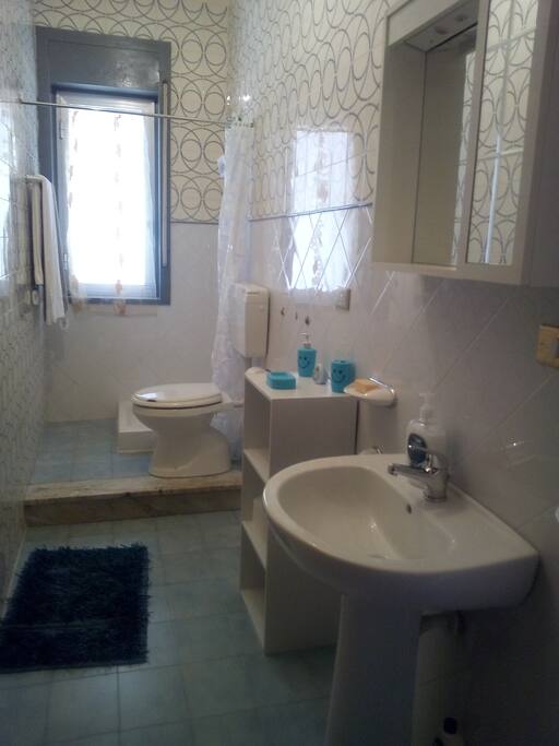 Bagno nuovo appena ristrutturato con doccia