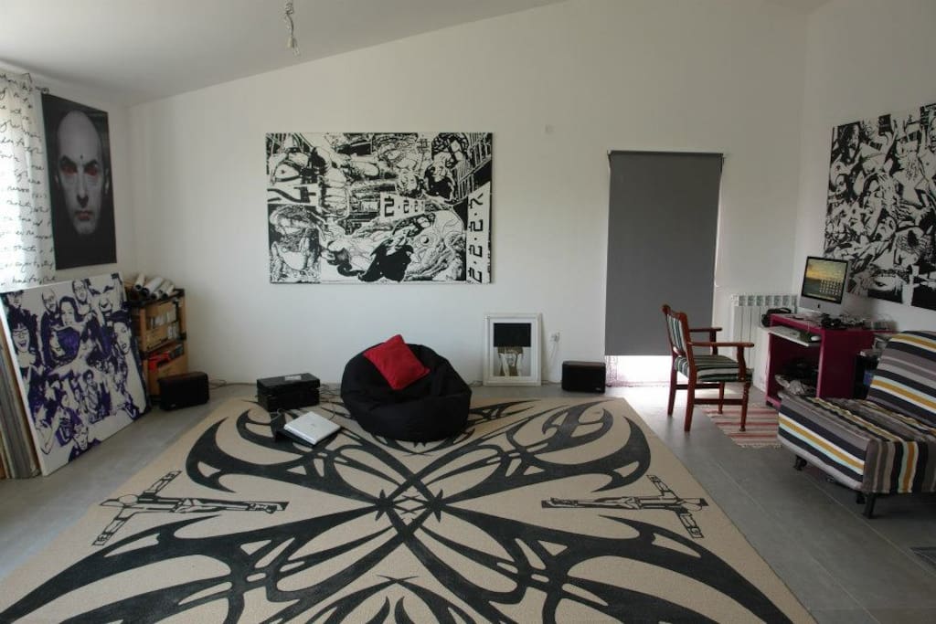 Studio for rent. Has one big bad and sofa as well.