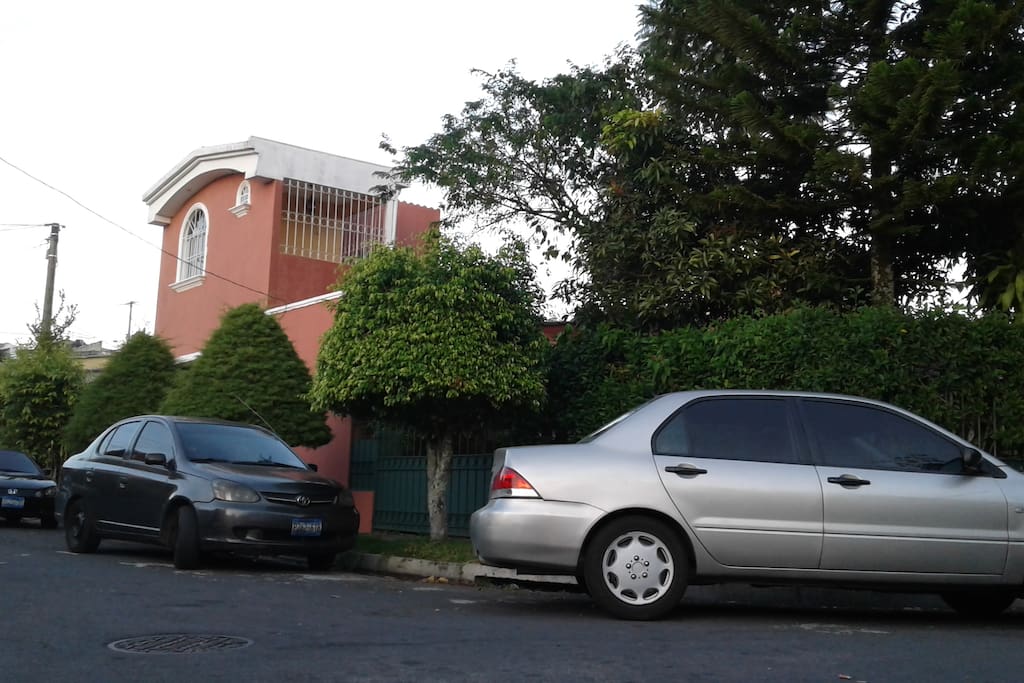 Parking area outside of the house