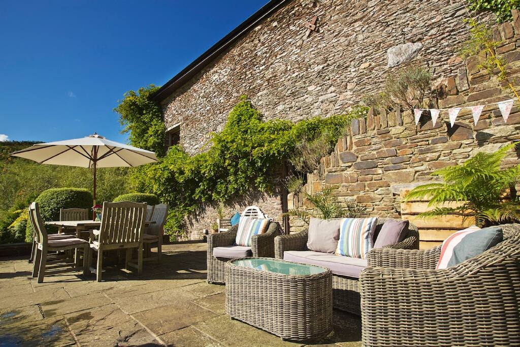 rear patio area; a real sun-trap!