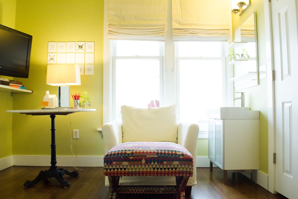 Cozy, comfy nook in the Story Suite.