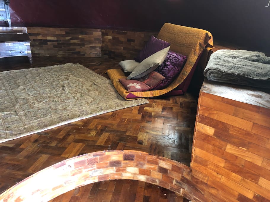 Cozy Interior with Parquet Floor