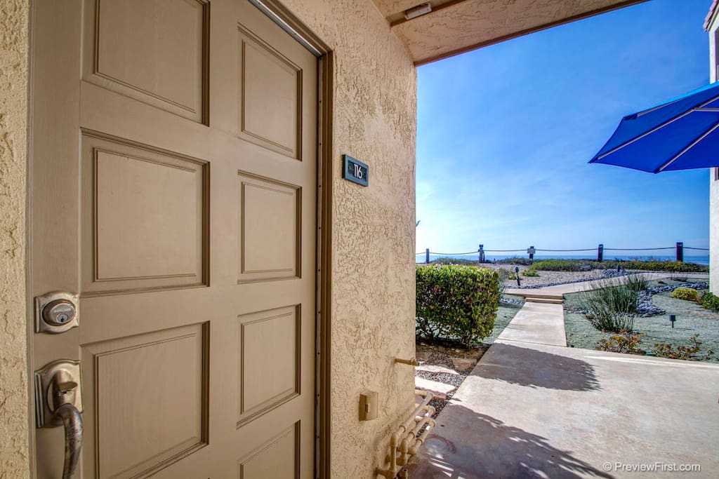 Front Door & Patio - Ocean Front View