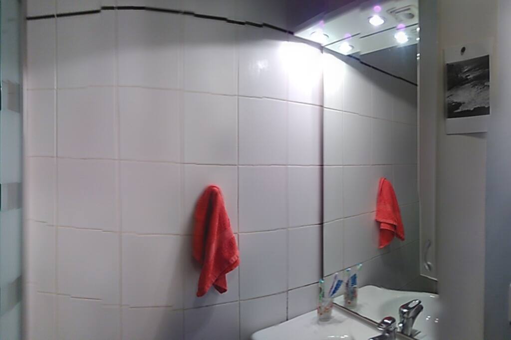 Shower & sink, private
