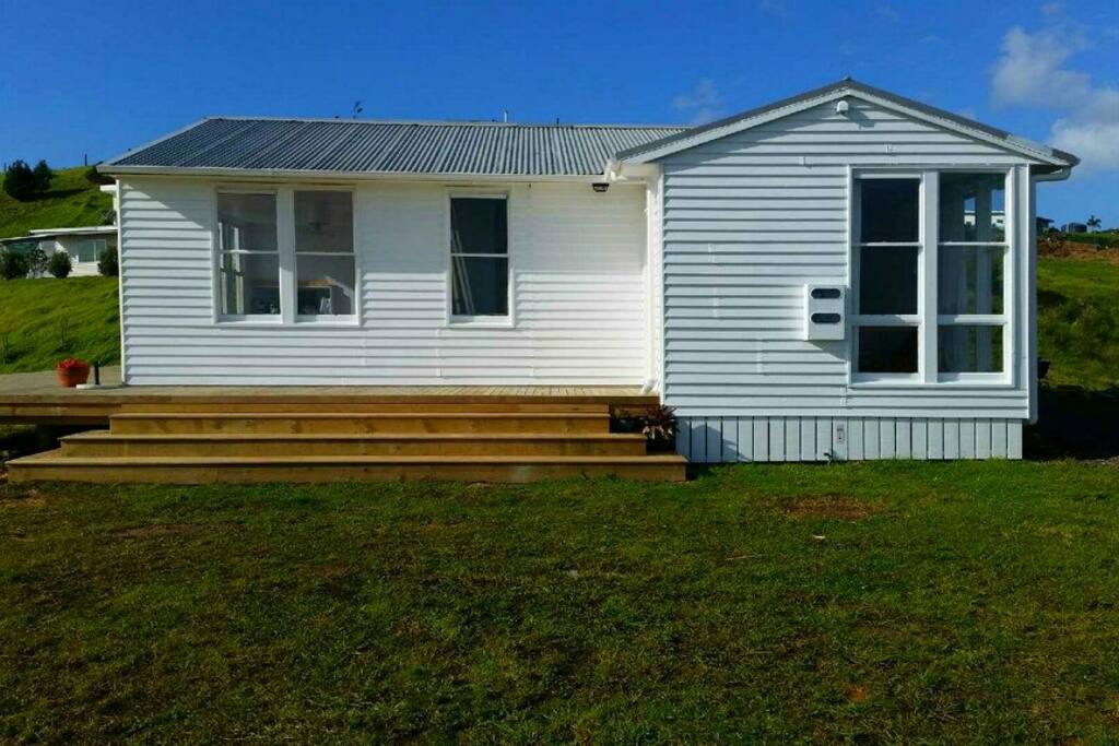 West side view of house