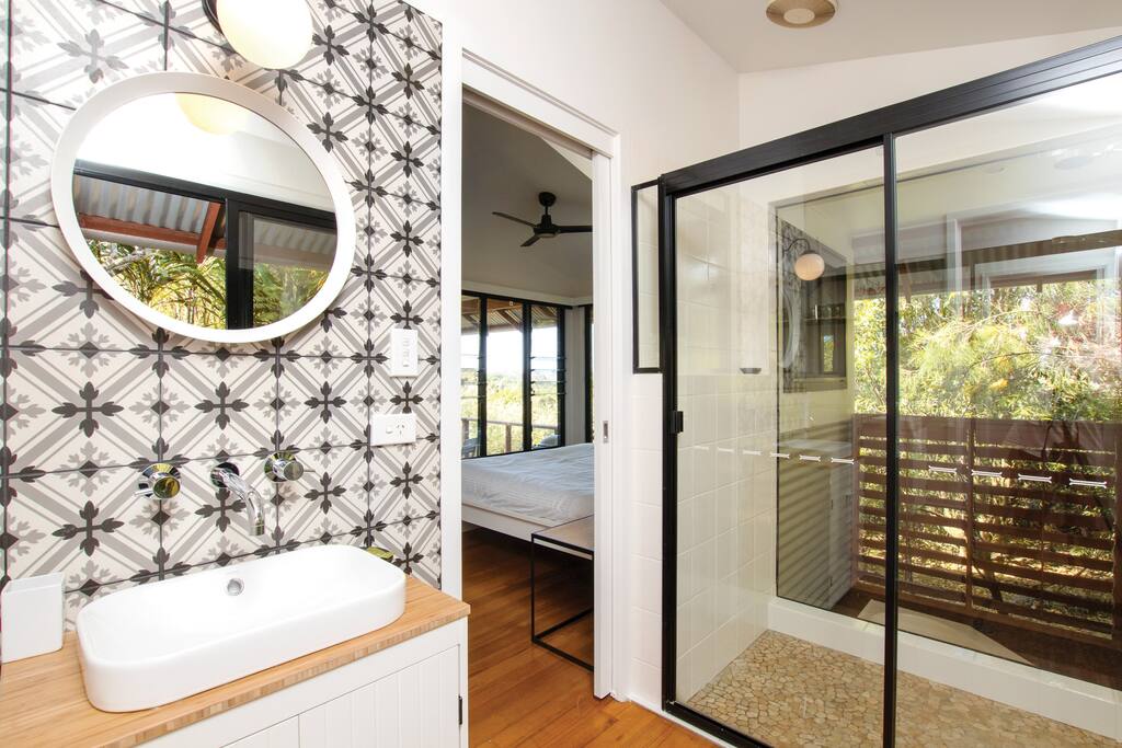 Large shower with views