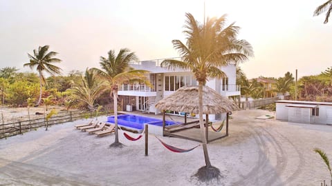Modern Beachfront Home with Private Pool & Hot Tub