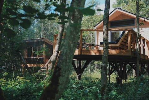 Hekso treehouse 2 + sauna in Matsalu national park