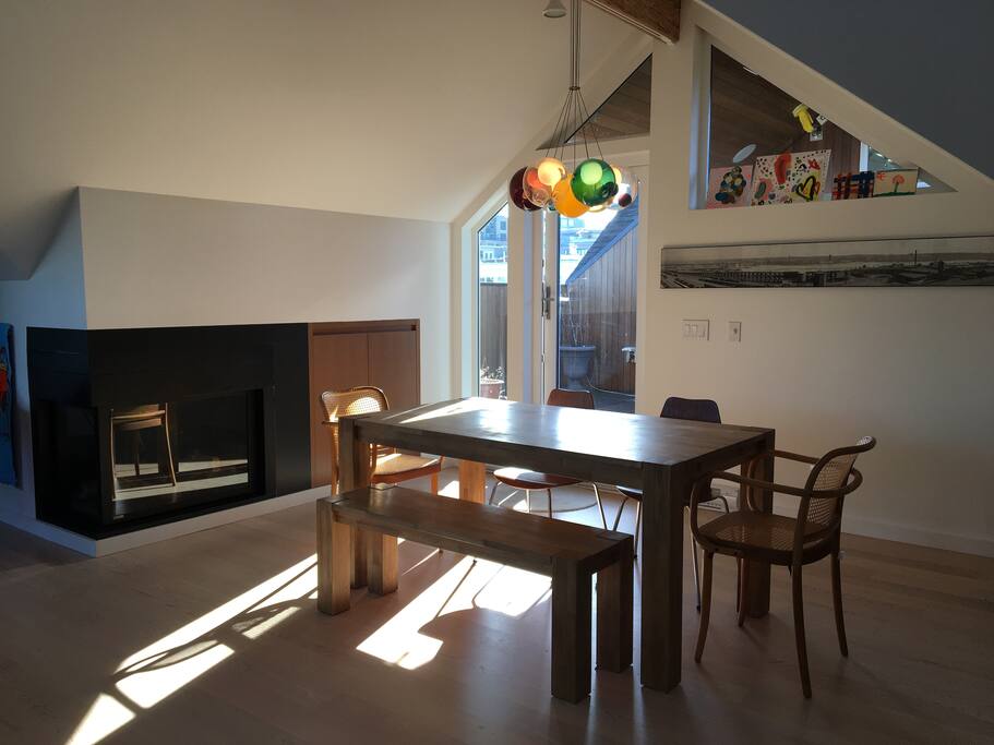 Sun filled eating area