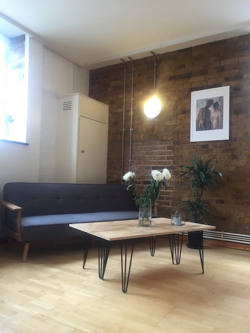 Sofa and coffee table corner to relax.