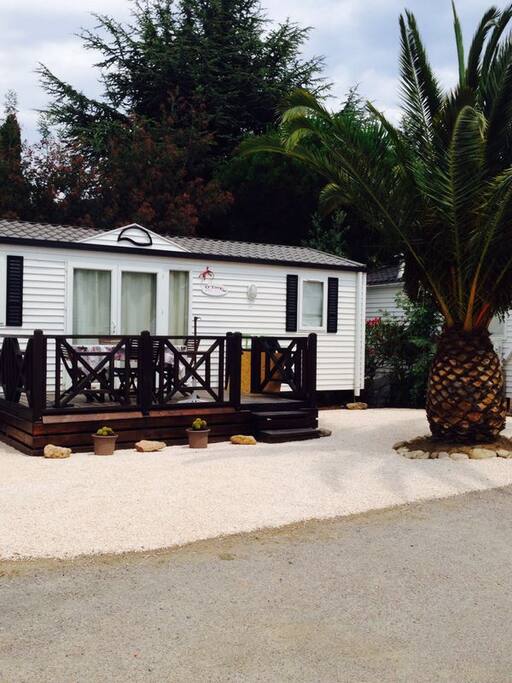 Front of mobile home