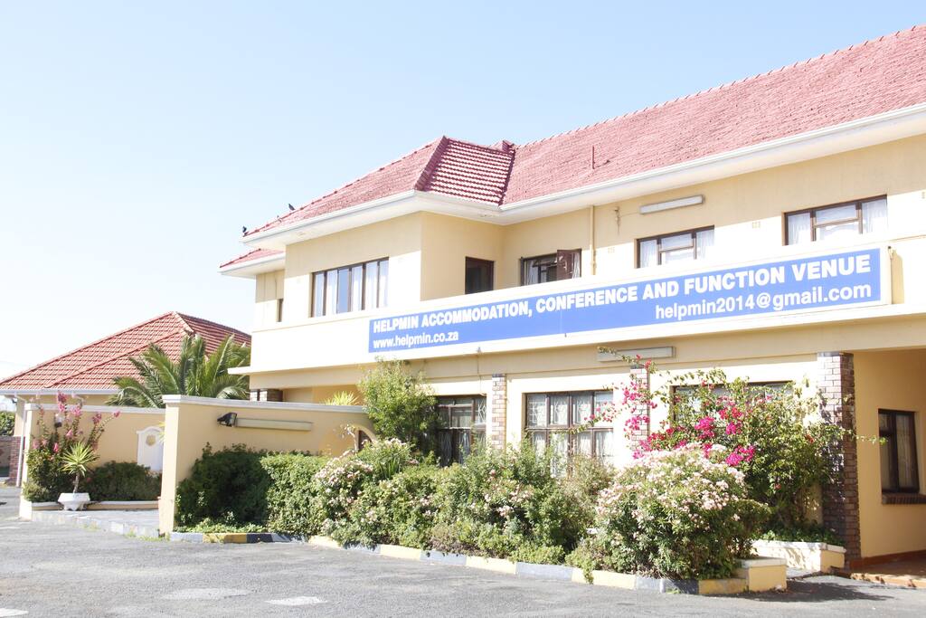 The front section of the building and reception entrance to the left