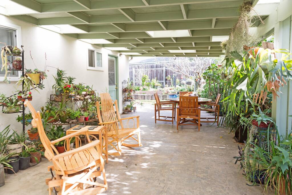 Relax and enjoy the covered patio. This is located off the master bedroom.
