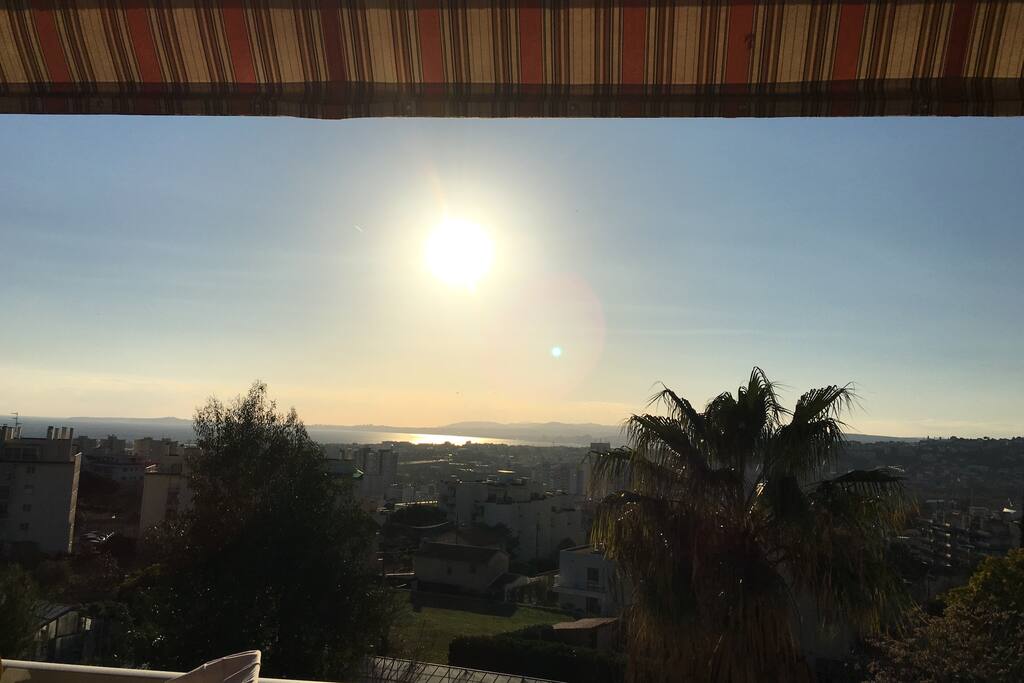 The view from the balcony by day