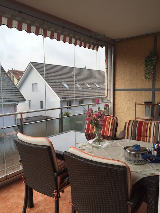 Balkon mit Wintergarten