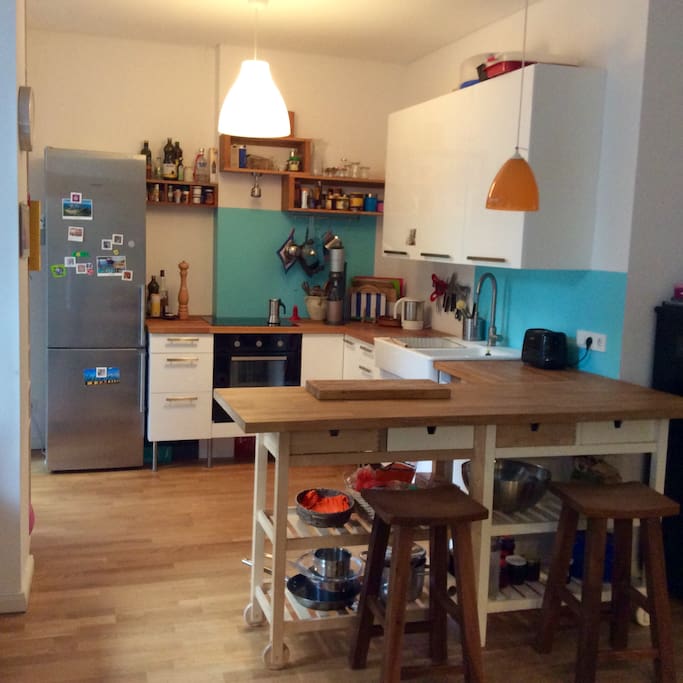 Open Kitchen with balcony