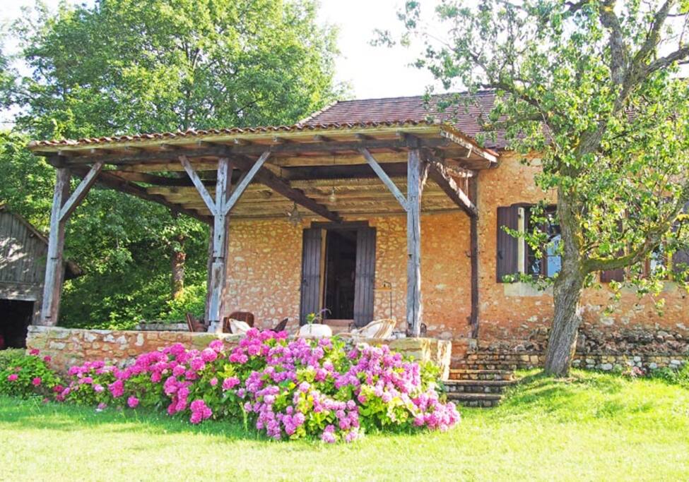 The veranda from the field