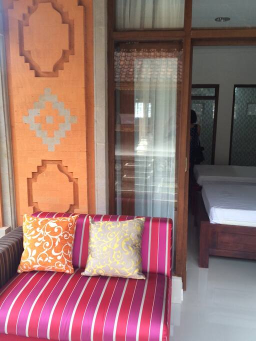 window sliding door to the bedroom.