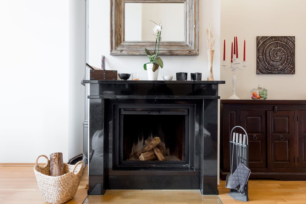 Kamin im Wohnzimmer