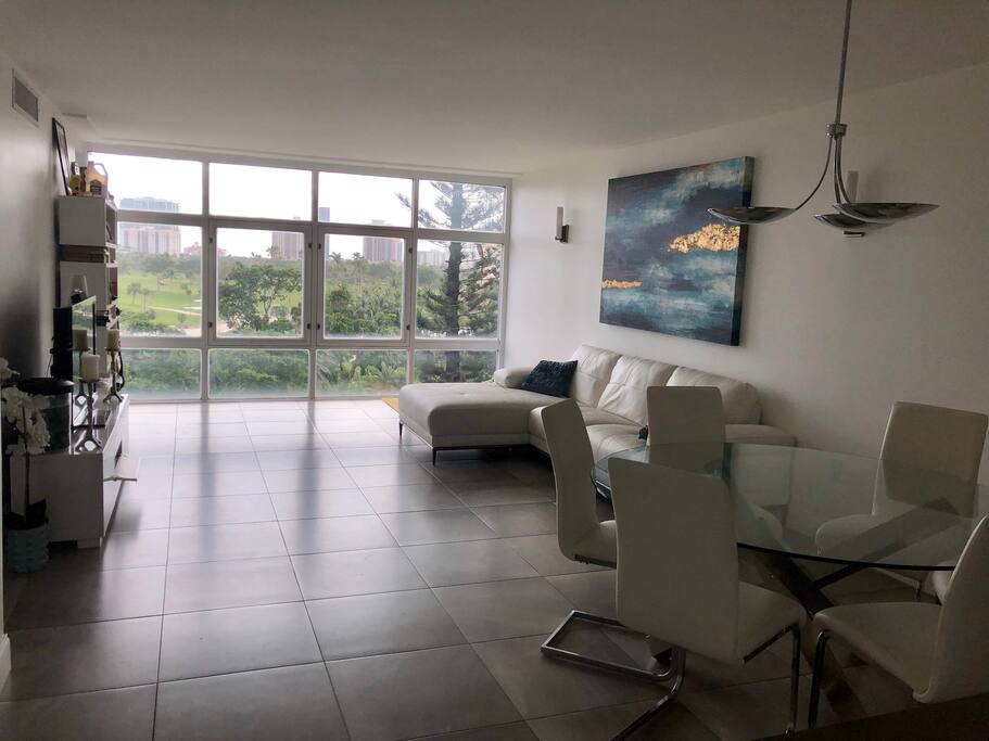 Living Room with gorgeous views of Golf Course.