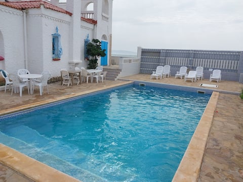 Bungalow in the water villa with a pool