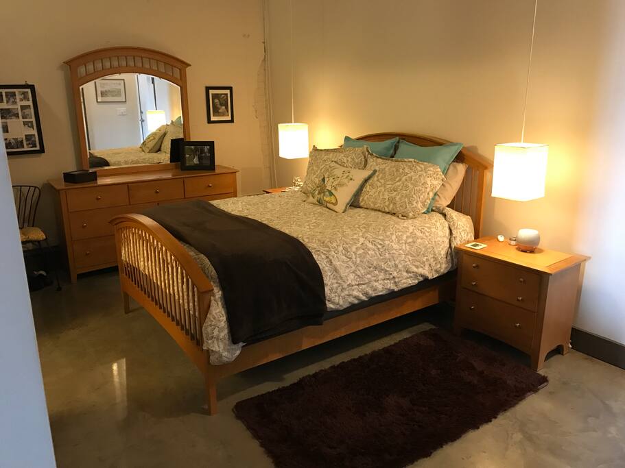 Bedroom #1 with queen size mattress.