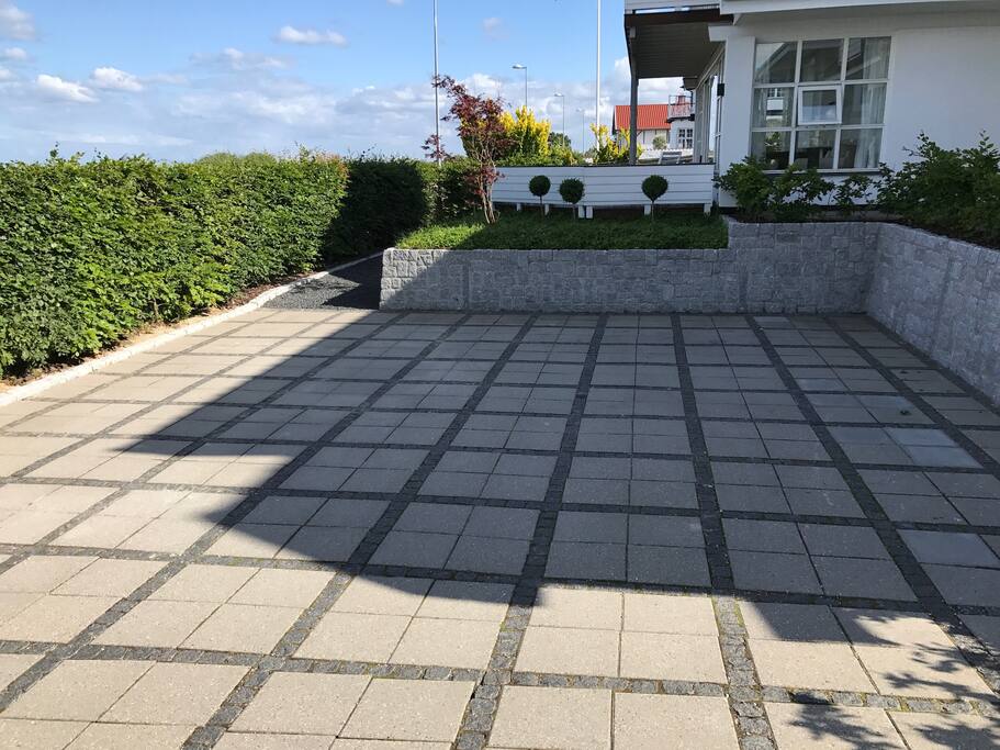 Parking in front of apartment