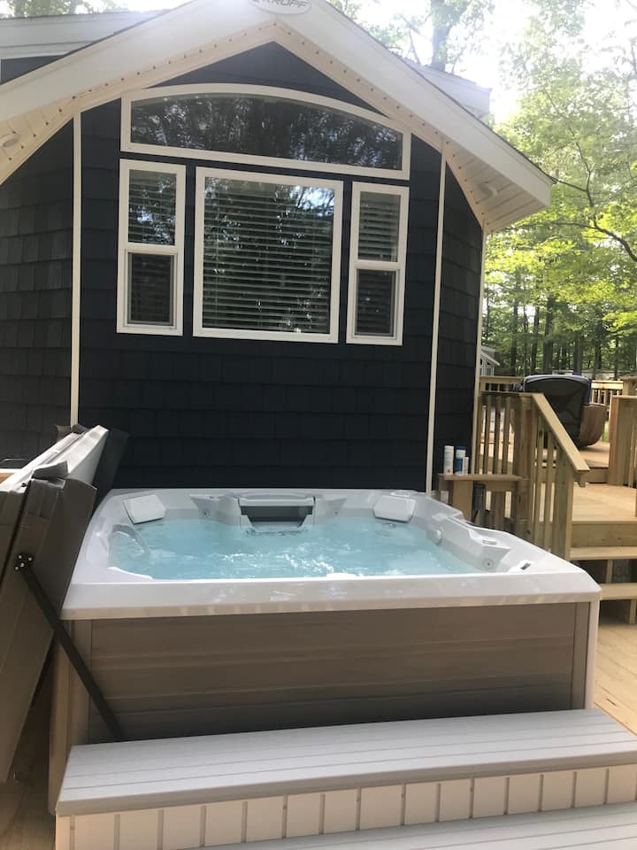 airbnb with a hot spring hot tub