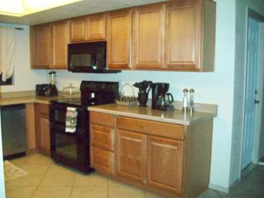 Open kitchen with all appliances and amenities