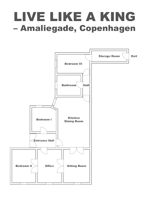 The layout of the apartment.