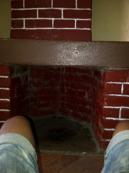 a place to get warmup with fire.....