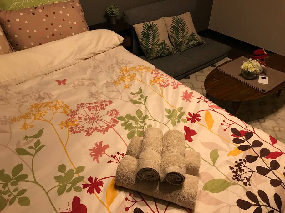 A soft double-sized bed available for 2 adults