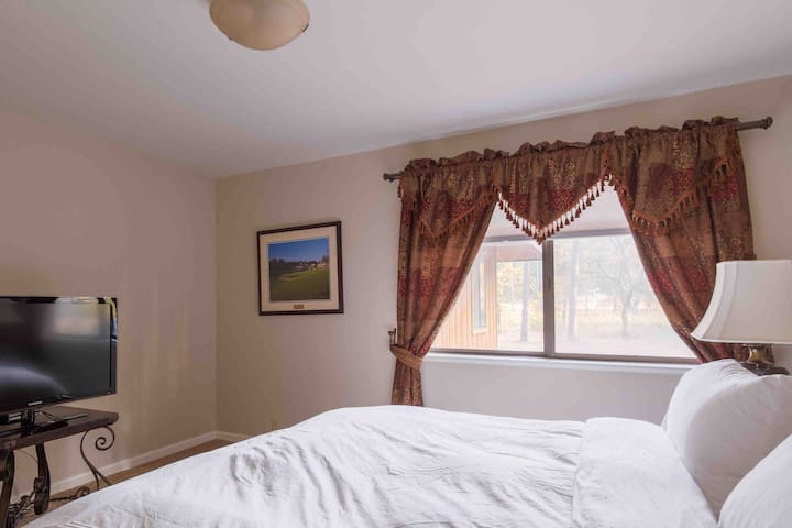 Bilik tidur ke-3 menghadap selatan dengan TV.    Tiada bilik mandi bersambung. Katil King.