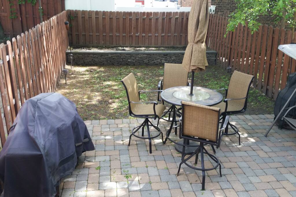 Beautifully landscaped backyard