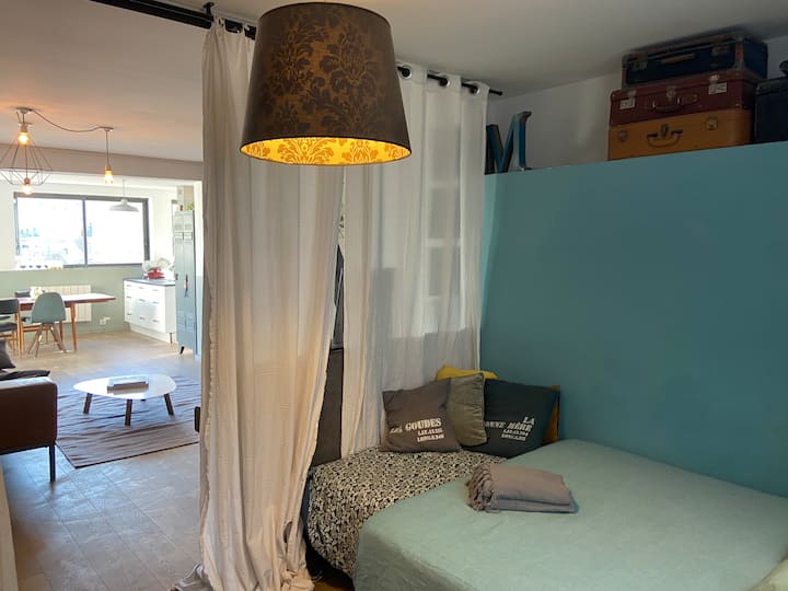 Chumba cha kulala 2 kwenye ghorofa ya chini (kitanda 140)