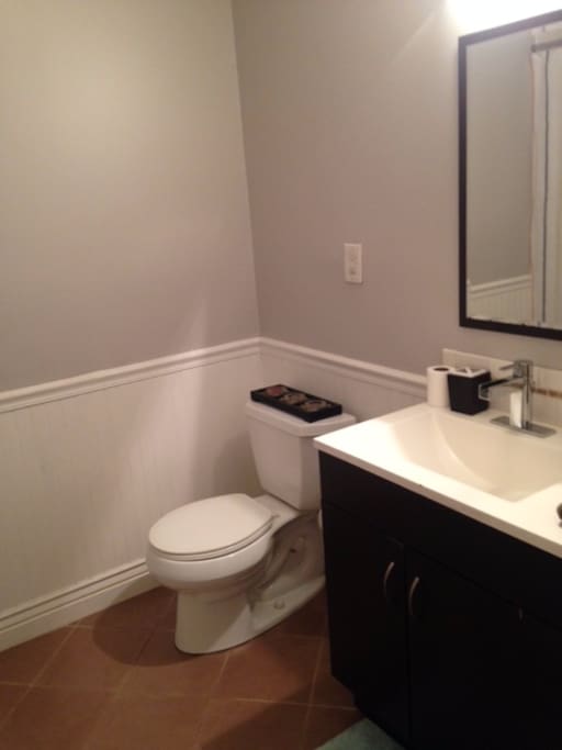 Private bathroom with tub!