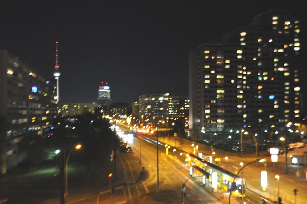 Vom Balkon bei Nacht