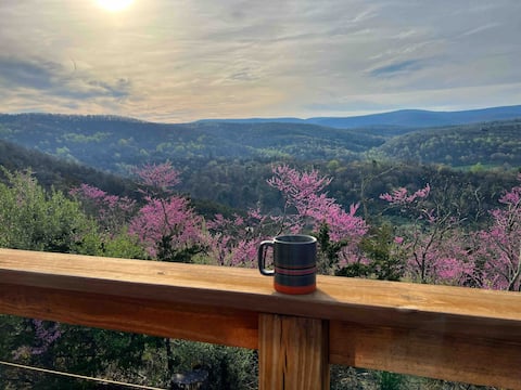 Redbud Season is Coming! Cozy Mountaintop Getaway